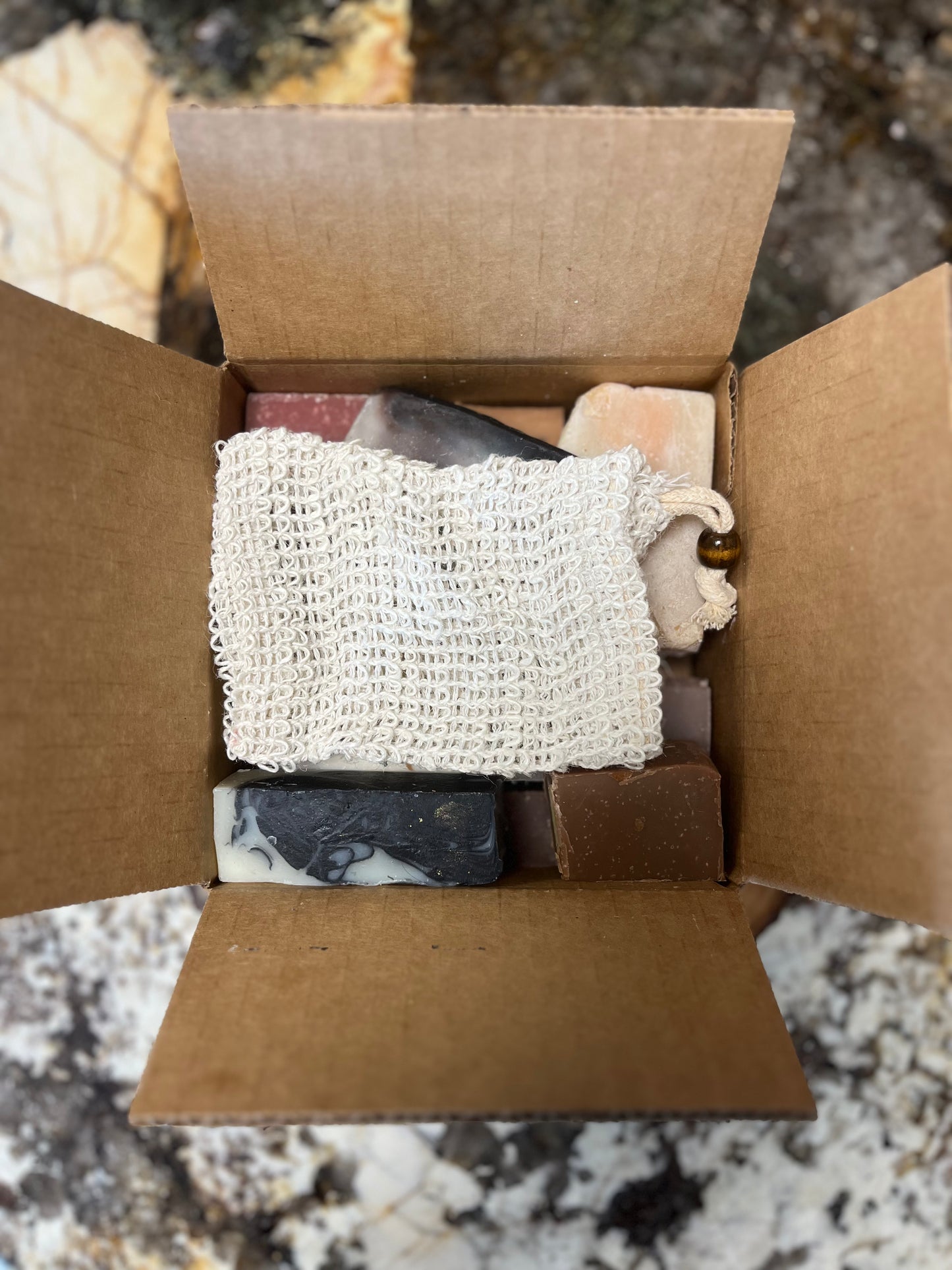 ***Artisan Soap Box with Sisal Bag ~ VARIETY