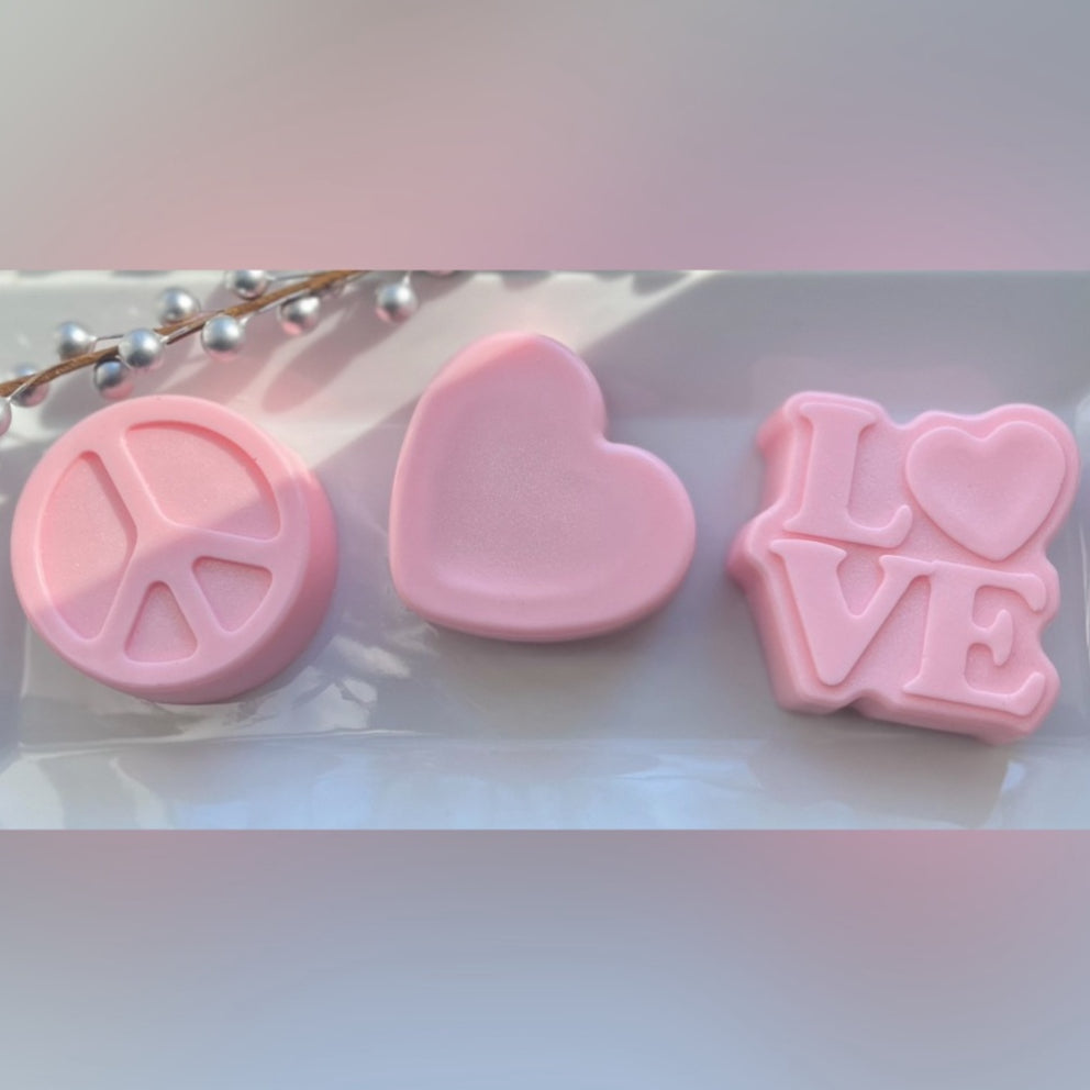 Love Peace Heart Soap Set (3 bars)
