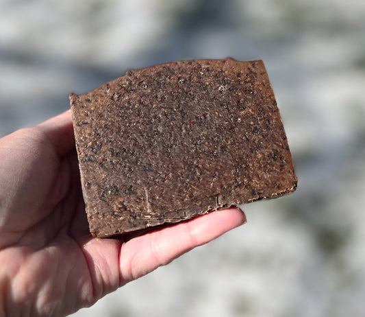 Dark Roast Coffee With Organic Coffee Grounds ~ Exfoliating Bar