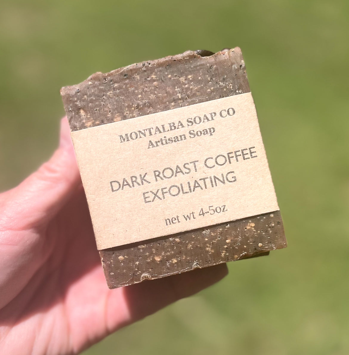 Dark Roast Coffee With Organic Coffee Grounds ~ Exfoliating Bar