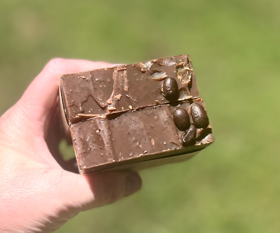 Dark Roast Coffee With Organic Coffee Grounds ~ Exfoliating Bar