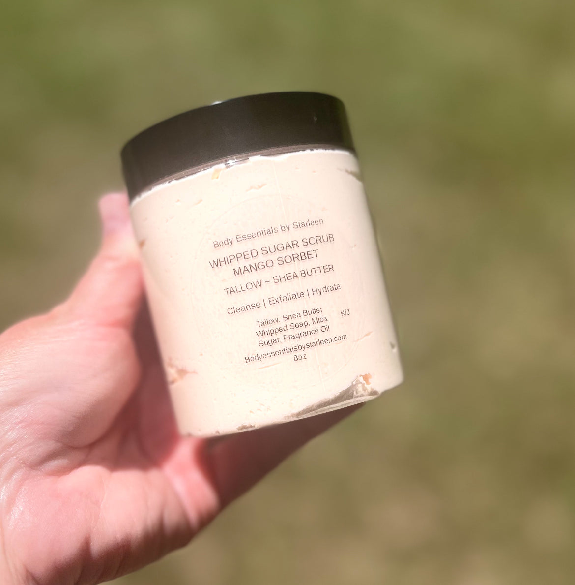 Whipped Sugar Scrub with Tallow & Shea Butter ~ Mango Sorbet