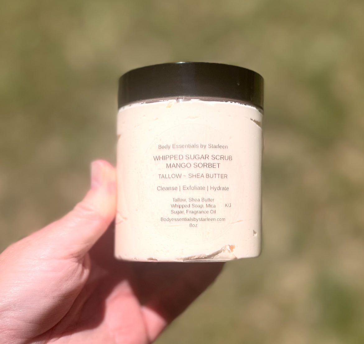 Whipped Sugar Scrub with Tallow & Shea Butter ~ Mango Sorbet