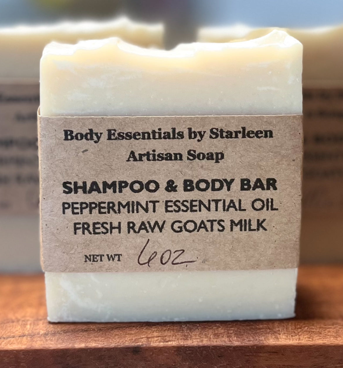 *******Artisan Soap & Shampoo Bar ~ Fresh Goats Milk with Peppermint Essential Oil With Soap Dish Tray