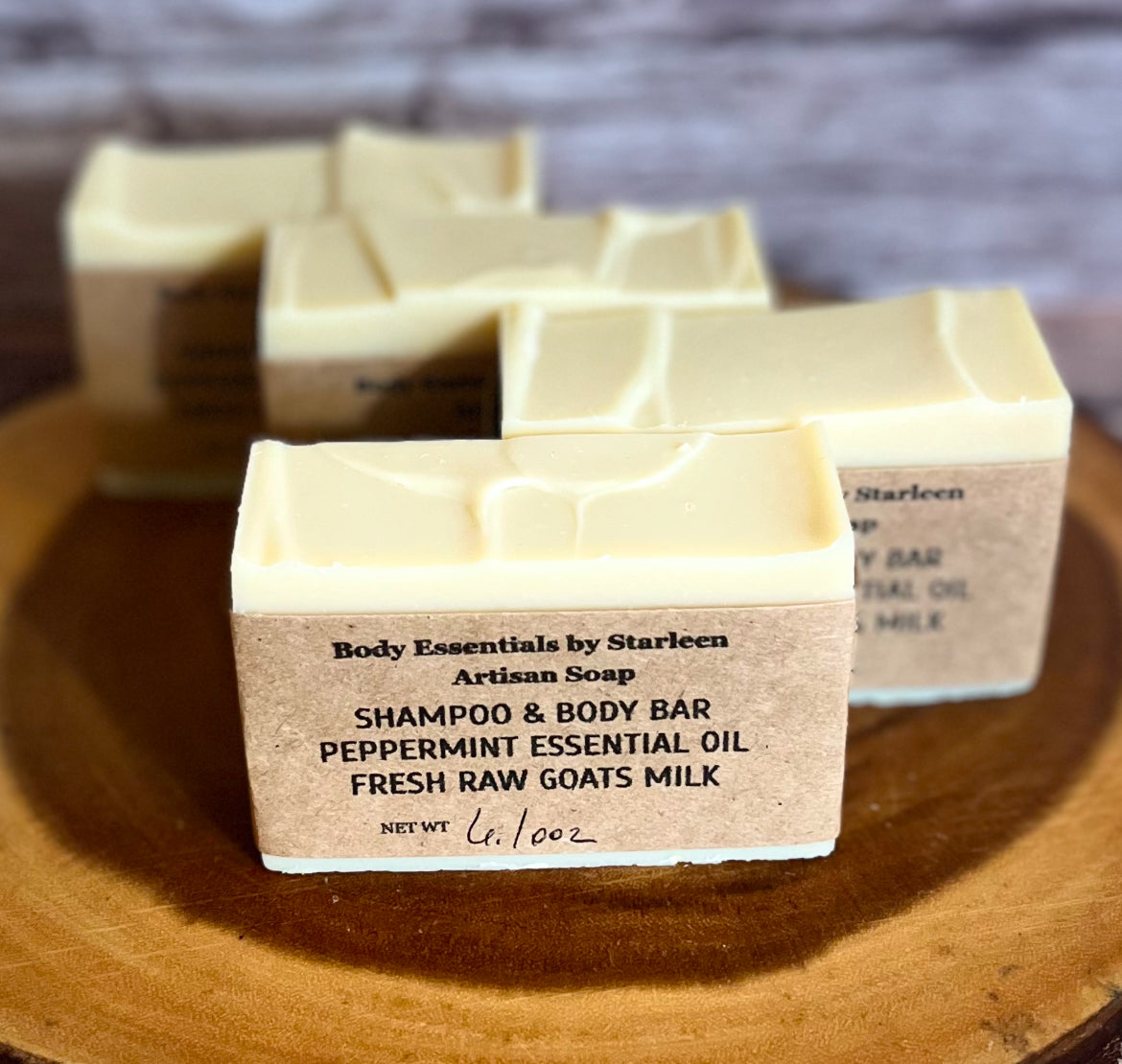 *******Artisan Soap & Shampoo Bar ~ Fresh Goats Milk with Peppermint Essential Oil With Soap Dish Tray