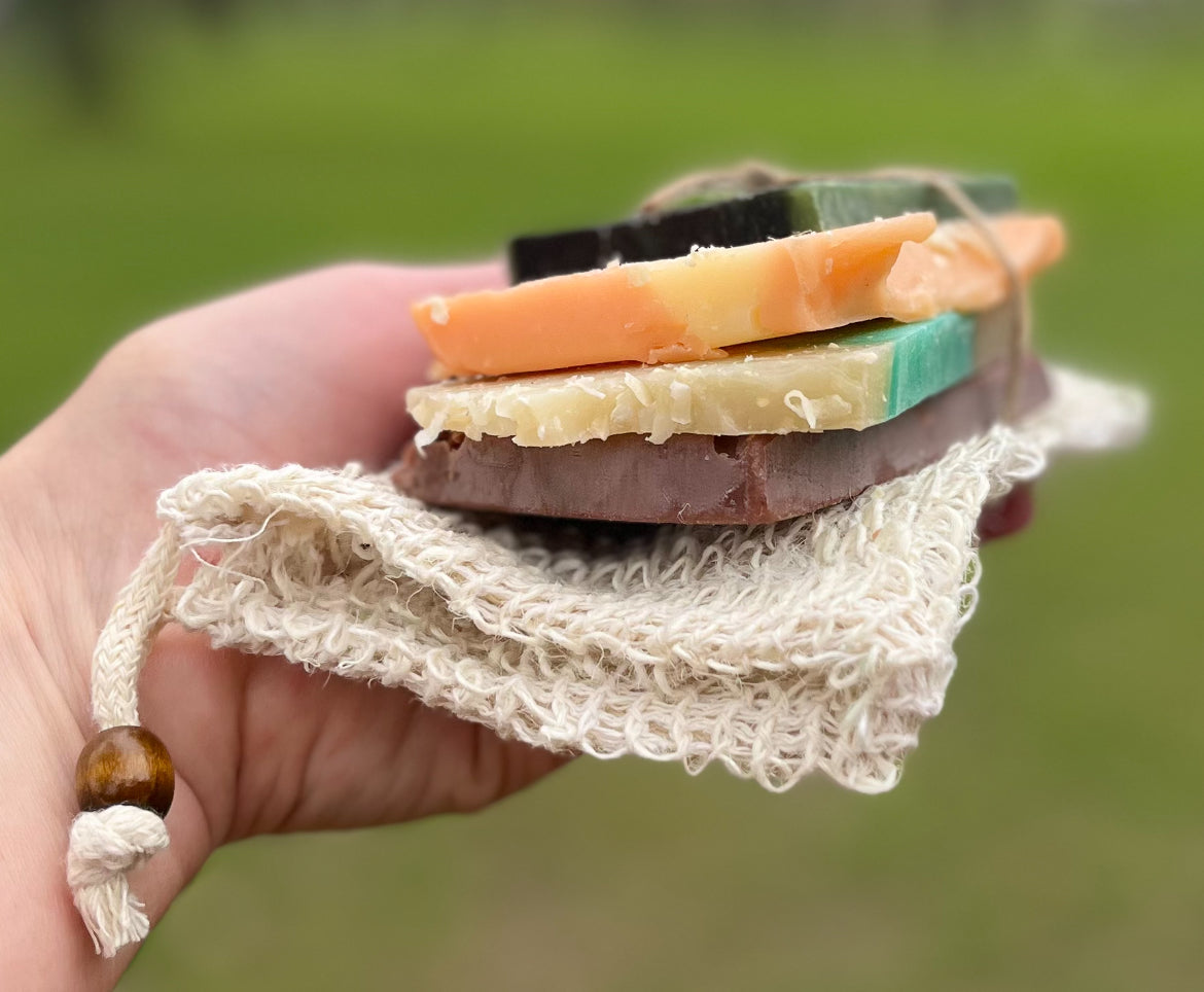 Soap Ends | Chunks with Sisal Bag ~ Variety