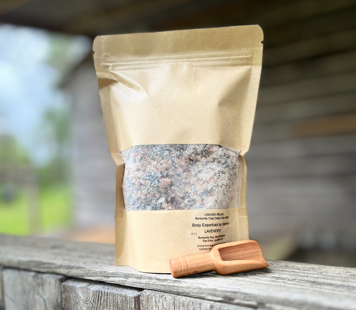 Bentonite Clay Detox Bath Salts with Lavender Essential Oil