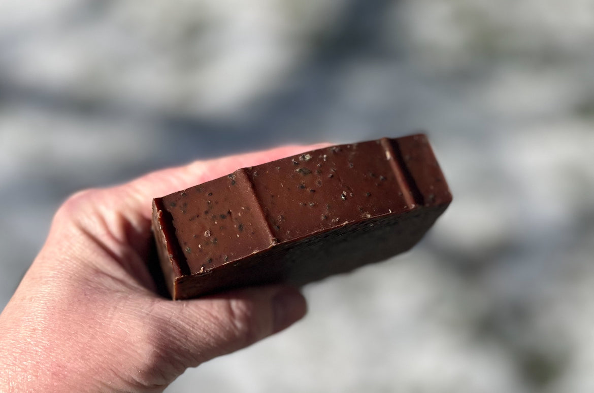 Dark Roast Coffee With Organic Coffee Grounds ~ Exfoliating Bar