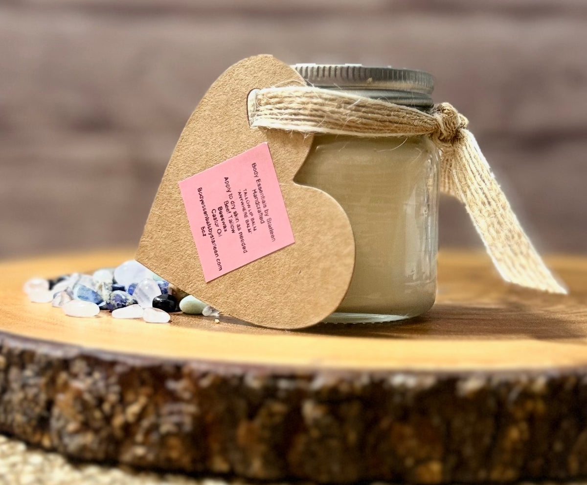 Natural Aroma Tallow Lip Balm | Anywhere Balm ~ In Mason Jar