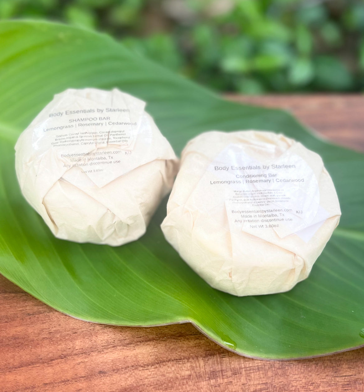 Shampoo & Conditioner Bar Set ~  Zero Waste Hair Care