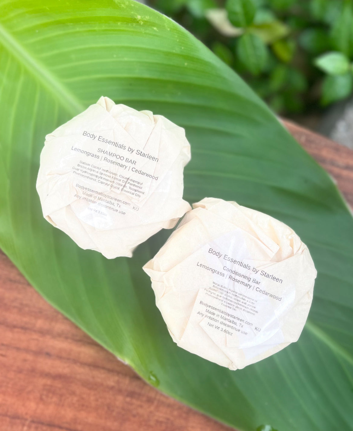 Shampoo & Conditioner Bar Set ~  Zero Waste Hair Care