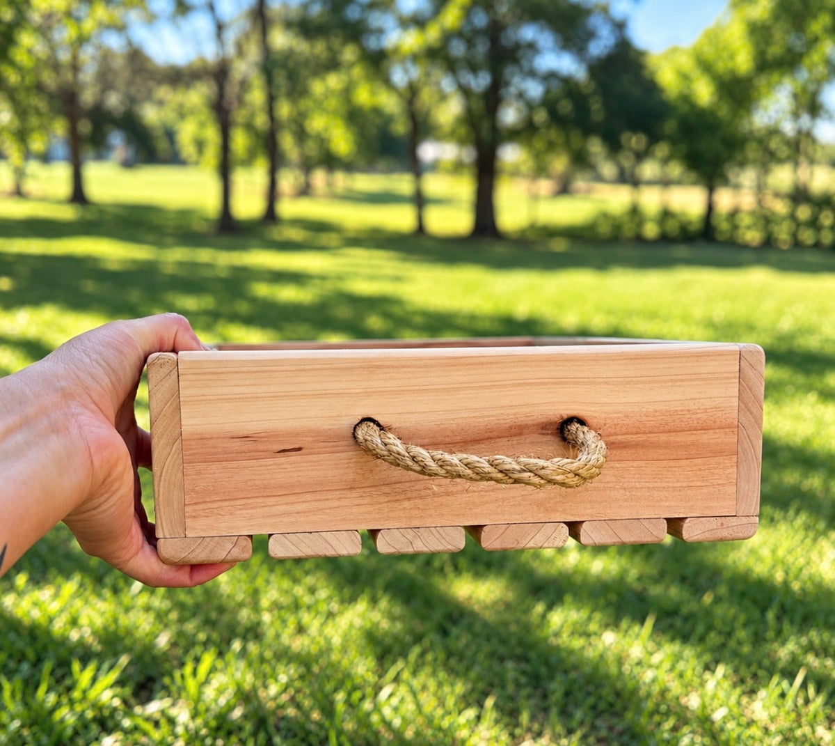 Natural Cedar Wood Crate | Artisan Soap & Home Storage