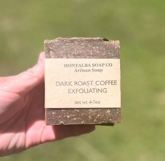 Dark Roast Coffee With Organic Coffee Grounds ~ Exfoliating Bar