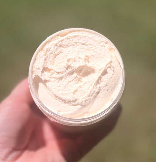 Whipped Sugar Scrub with Tallow & Shea Butter ~ Mango Sorbet