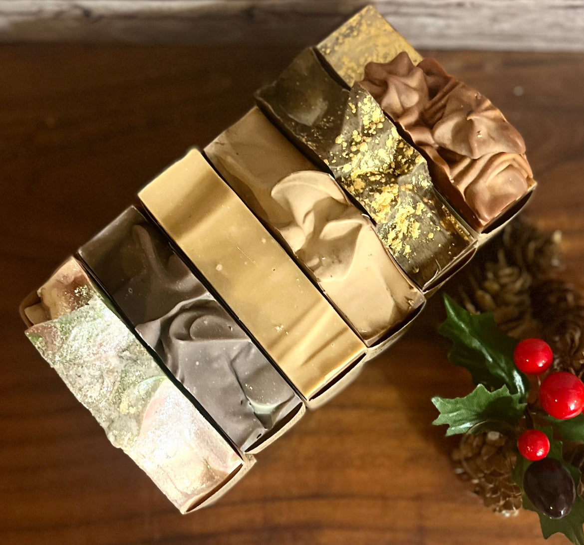 6 Artisan Soap Bars from our Christmas Collection